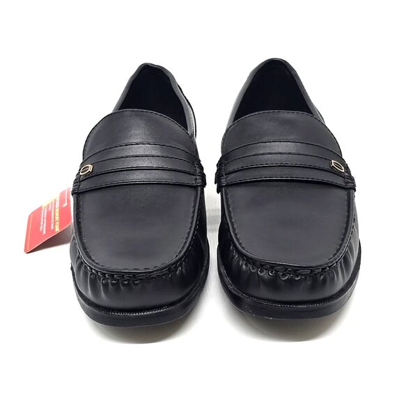 Dexter Comfort Black Memory Foam Faux Leather Formal Loafers Men's Size 9.5 - Picture 3 of 12
